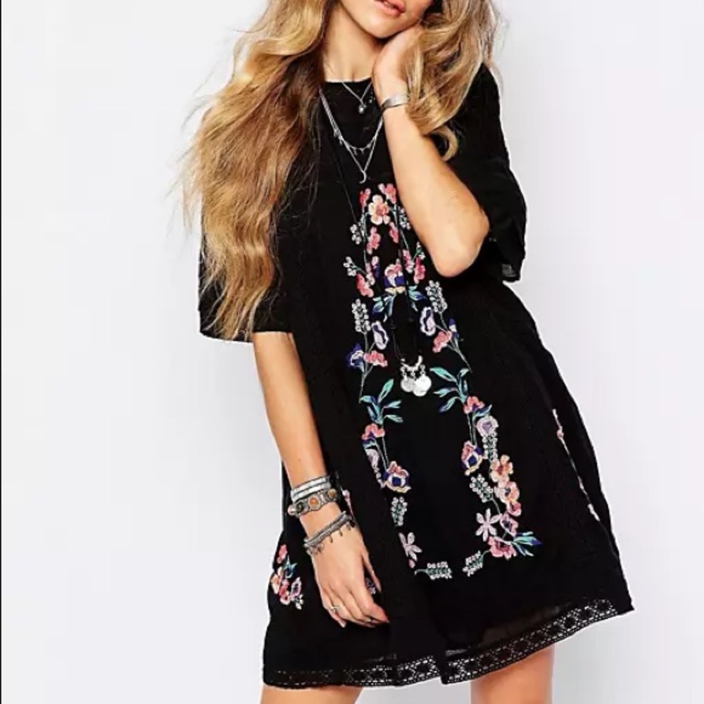 Free People Perfectly Victorian Dress in Black, XS